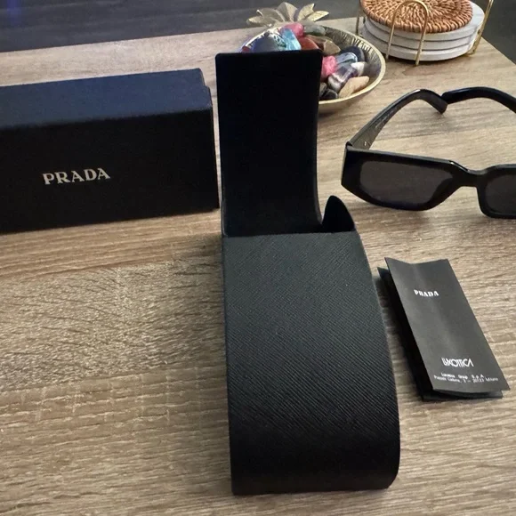 Prada Black Oversized Rectangular Sunglasses - Picture 14 of 16